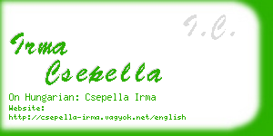 irma csepella business card